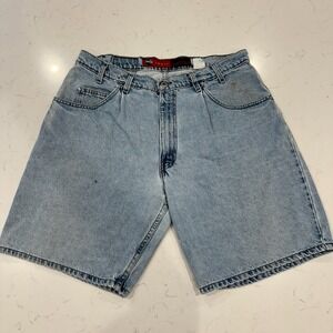 Vintage Levis Silver Tab Jean Shorts 36 Loose Made in USA Baggy Denim 90s Y2K